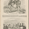 Irish armed peasants waiting for the approach of meal cart; Meal cart, military escort, proceeding to a relief station, Clonmel