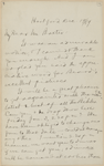 Baxter, Sylvester, ALS to. Dec. 19, 1889.