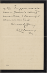Besant, Sir Walter, ALS to. Feb. 22, 1898.