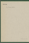 [Bliss], Frank, ALS to. Feb. 1, 1869.