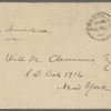 Clemens, Will M., ALS to. Jun. 6, 1900.