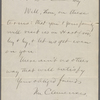[Underhill], [Charles M.], "D[ombrow]sky," ALS to. Jul. 17, 1886.