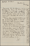 Duneka, [Frederick], ALS to. Jun. 3, 1908