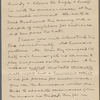 Duneka, [Frederick], ALS to. [Oct. 1905]