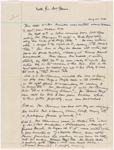 Duneka, [Frederick], ALS to. [Oct. 1905]