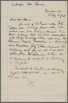 Fitzgibbon, [George H.], ALS to. Jun. 19, [1873?]