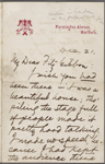 Fitzgibbon, [George H.], ALS to. Dec. 21, [1873?].