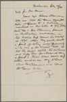 Fitzgibbon, [George H.], ALS to. Dec. 21, [1873?].