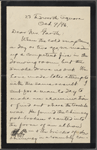 Garth, [Douglas], ALS to. Oct. 9, 1896.
