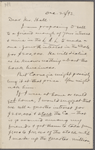 Hall, [Frederick J.], AL to. Dec. 28, 1892. 