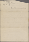 Hall, [Frederick J.], ALS to. Jun. 2, [1893]. 