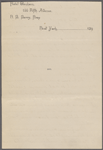Hall, [Frederick J.], ALS to. Jun. 2, [1893]. 