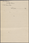 Hall, [Frederick J.], ALS to. Jun. 2, [1893]. 