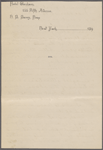 Hall, [Frederick J.], ALS to. Jun. 2, [1893]. 