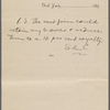Hall, [Frederick J.], ALS to. Jun. 2, [1893]. 
