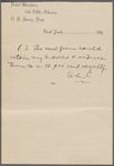 Hall, [Frederick J.], ALS to. Jun. 2, [1893]. 