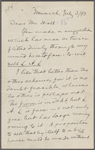 Hall, [Frederick J.], ALS to. Jul. 3, 1893. 