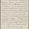 Hall, [Frederick J.], ALS to. Aug. 14, 1893. 