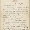 Norris, Charles G., ALS to. Sept. 17, 1908.