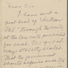 Post Office official, ALS to. [187-].