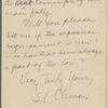 Post Office official, ALS to. [187-].