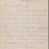 Redpath, [James], ALS to. Jan. 22, [1871]. 