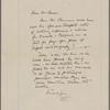 Redpath, [James], ALS to. Jan. 22, [1871]. 
