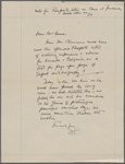 Redpath, [James], ALS to. Jan. 22, [1871]. 