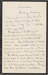 [Teller], Charlotte, ALS. [Apr. 20 & 21, 1906].
