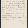 [Teller], Charlotte, ALS. [Apr. 20 & 21, 1906].