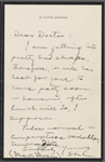 [Teller, Charlotte], ALS. [ca. May 6, 1906].