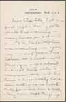 [Teller], Charlotte, ALS. [Oct. 1, 1906].
