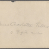 [Teller], Charlotte, ALS. Oct. 9, 1906.