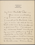 [Teller], Charlotte, ALS. Oct. 9, 1906.