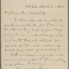 Underhill, [Irving S.], ALS to. Apr. 6, 1893