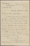 Underhill, [Irving S.], ALS to. Apr. 6, 1893