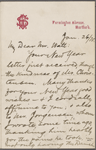 Watt, [Robert], ALS to. Jan. 26, 1875.