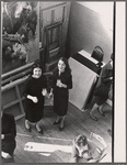 Libby Durgin (right) at Paul Jenkins' show
