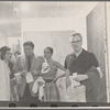 Morton Feldman (2nd from left) at an opening
