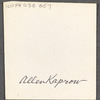 Allen Kaprow