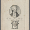 Robt. Udny of Udny Esqr. F.R.S. & S.A. All hope is in God [imprinted in ribbon above figures bearing crest]