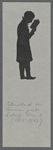 Silhouette of German poet Ludwig Uhland (1787-1862)