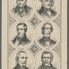 [Clockwise from upper right:] Van Buren. Tyler. Taylor. Polk. Harrison. J.Q. Adams.