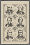 [Clockwise from upper right:] Van Buren. Tyler. Taylor. Polk. Harrison. J.Q. Adams.