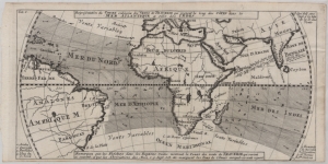 Representation du cours ordinaire des Vents de Traverse qui regnent le long des Cotes dans la mer Atlantique et celle des Indes