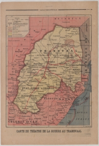 Carte du théatre de la guerre au Transvaal