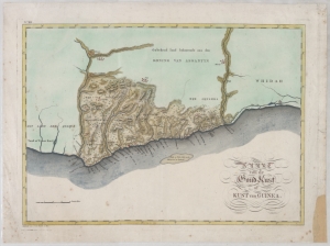 Kaart van de Goud-Kust of Kust van Guinea