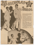 Images of the Nicholas Brothers dance team from the "Cotton Club Parade" program, circa 1938