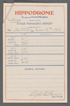 Stage manager's reports for The Big Show