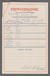 Stage manager's reports for The Big Show